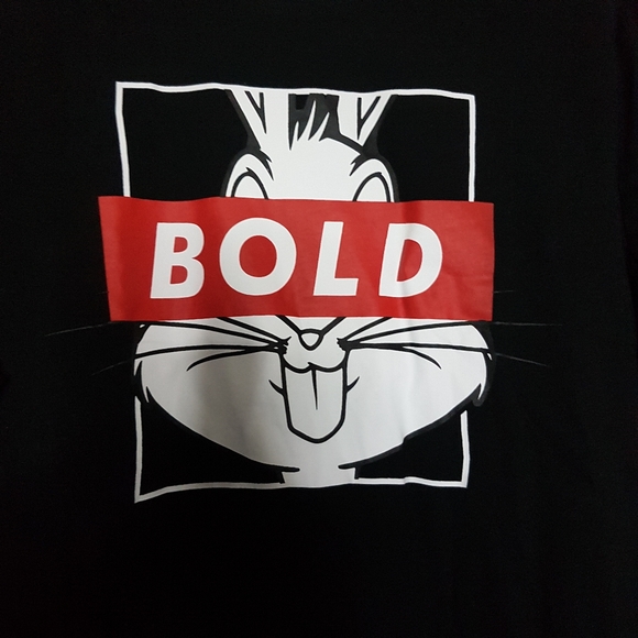 Bugs Bunny Bold Men's Black T-shirt Short Sleeve - Picture 2 of 5